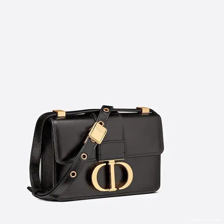 Cheap Dior 30 Black Box Micro Montaigne Bag Calfskin 0621 Luxury
